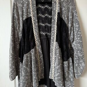 Miss Me Black and Gray Women's Sweater